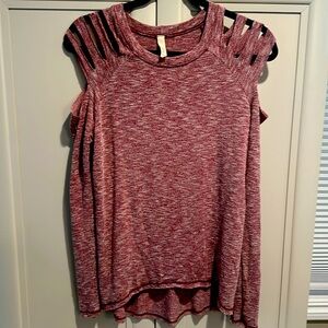 Cold shoulder long sleeve shirt